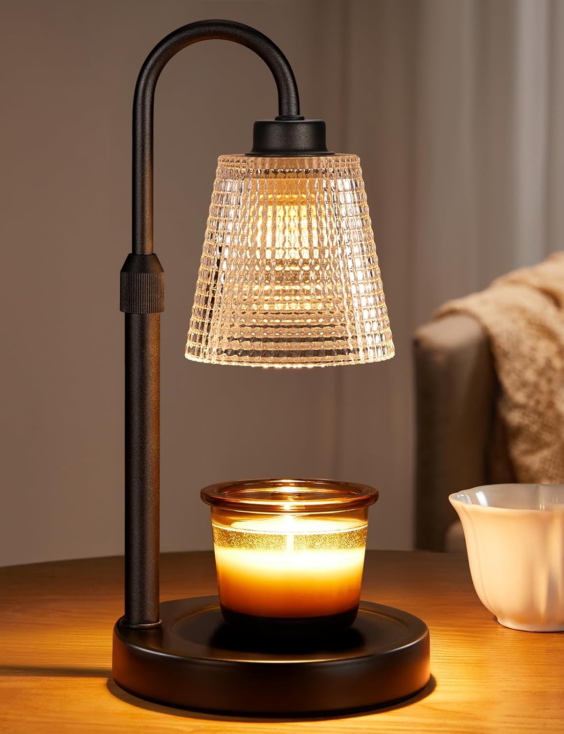 Adjustable Candle Warmer Lamp with Timer & Dimmable Light
